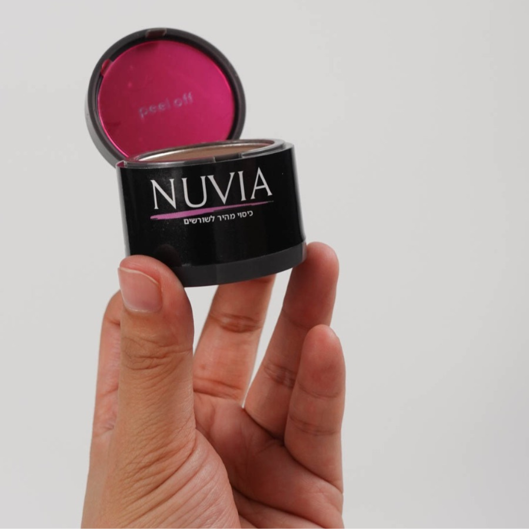 אבקת Nuvia-"לכיסוי שורשי השיער"