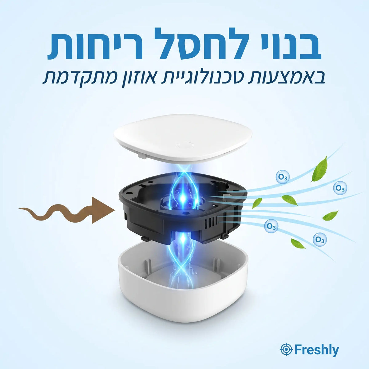 Freshly | המנטרל ריח סיגריות בעלי חיים ומטבח בלחיצה אחת